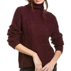 Vince Merino Cable Knit Turtleneck Sweater